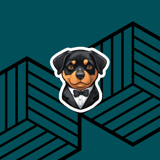 Rottweiler Tuxedo 2 Sticker