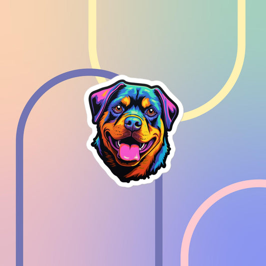 Rottweiler Neon 3 Sticker