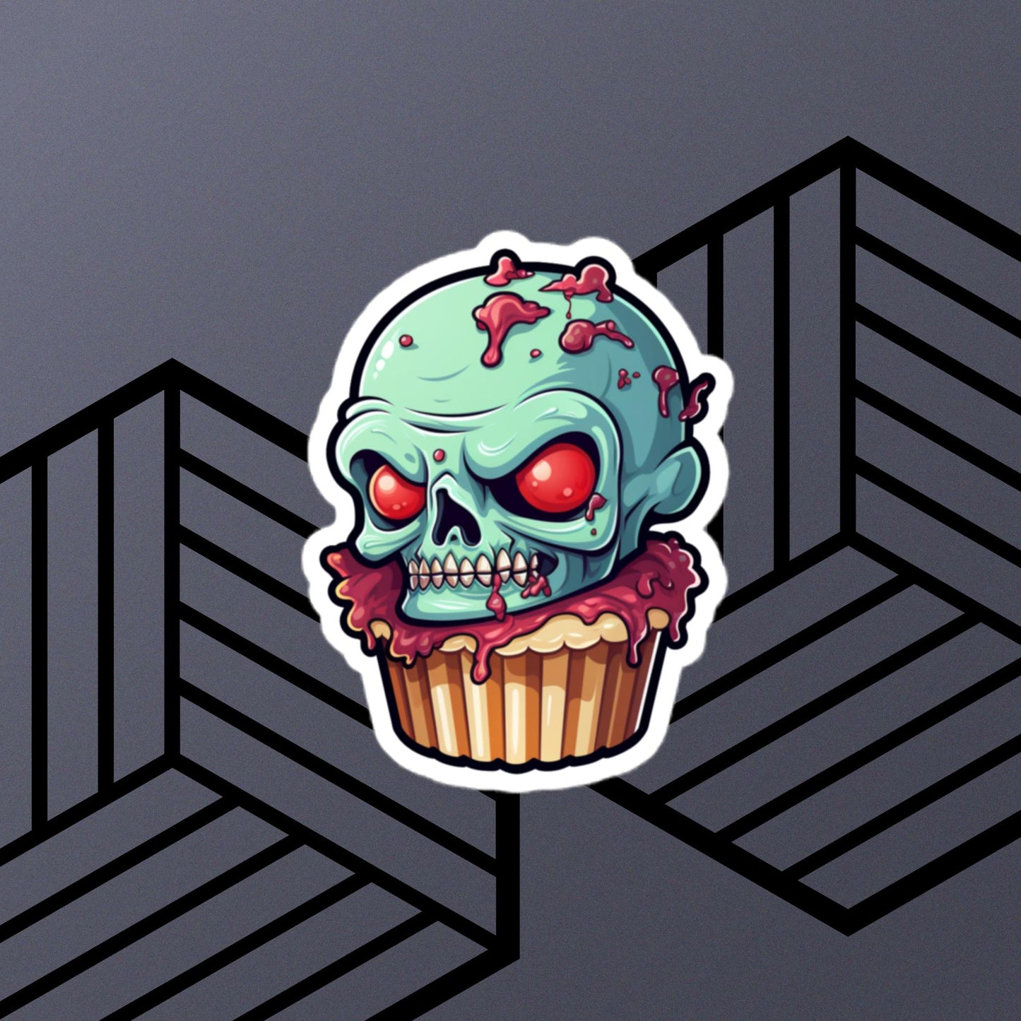 Zombie Cupcake Sticker