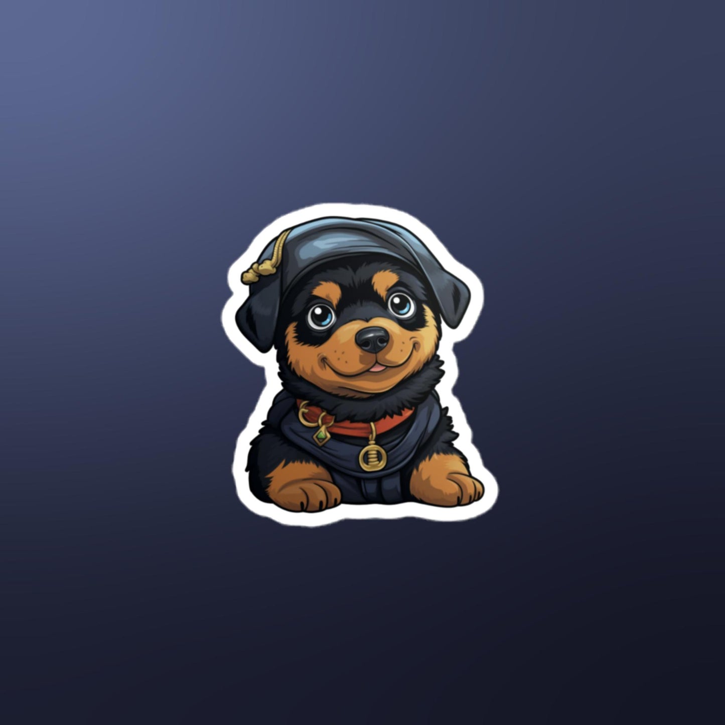 Rottweiler Pirate Hat 2 Sticker