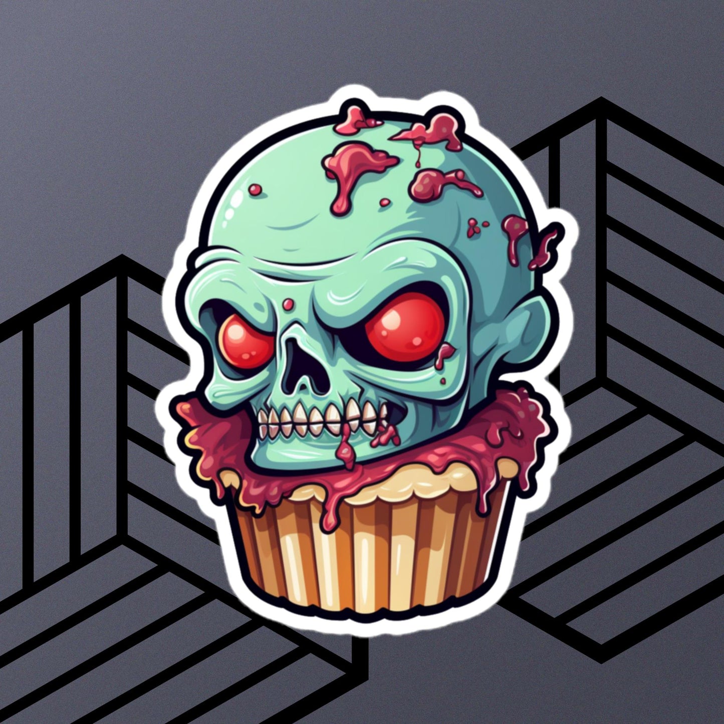Zombie Cupcake Sticker