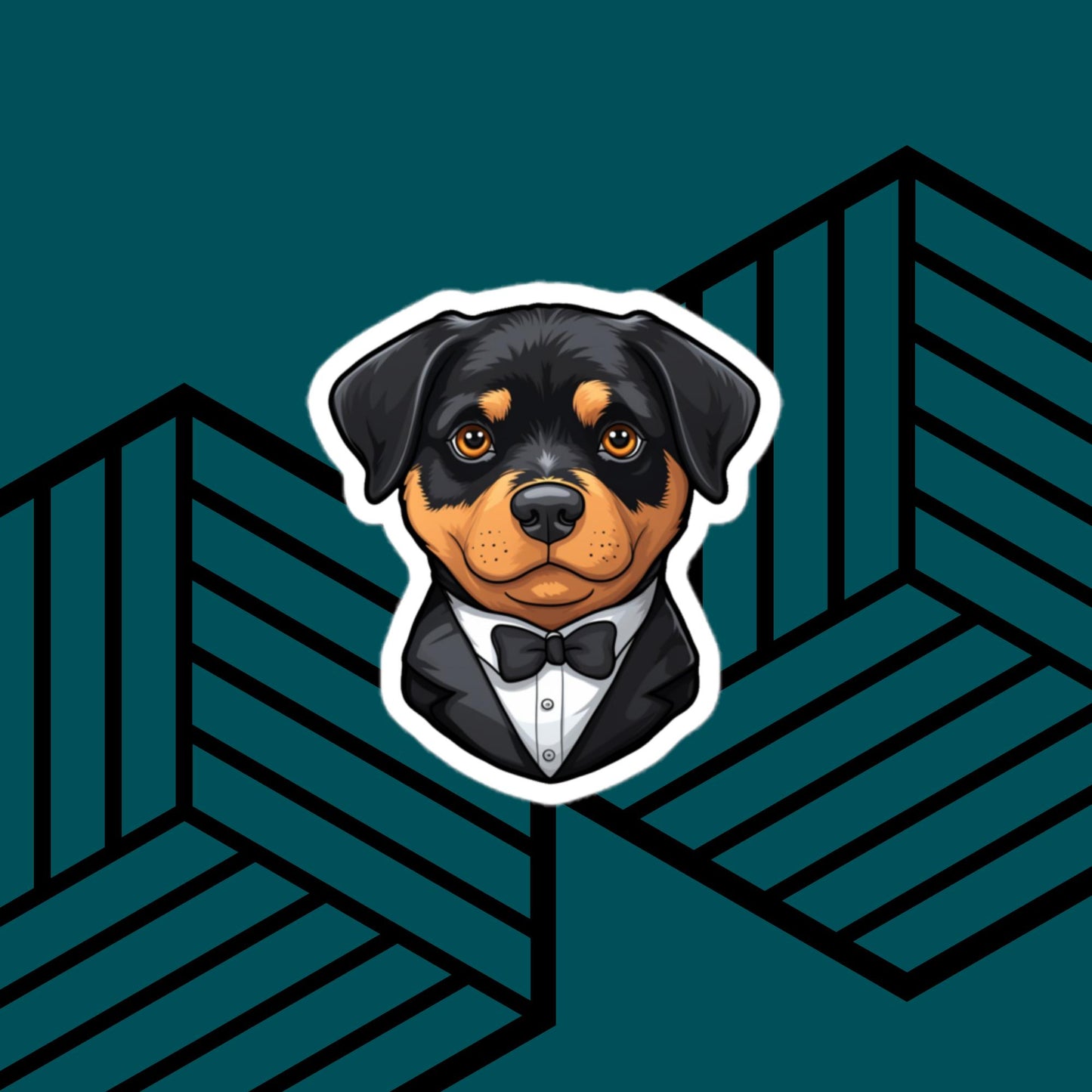 Rottweiler Tuxedo 2 Sticker